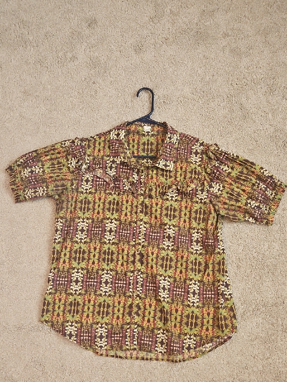 Kate Quinn Women’s XL Cotton Floral Button Up Shirt